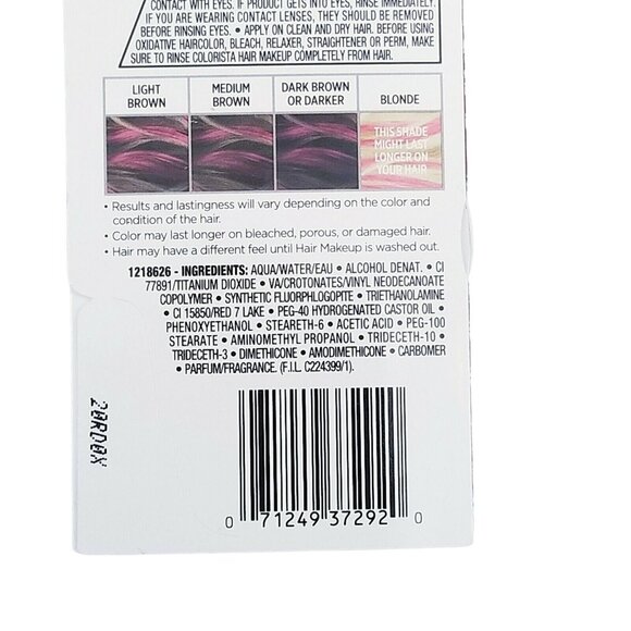 4X L'Oreal Paris Colorista Hair Makeup, 1 Day Color for Brunettes & Black Hair - Picture 7 of 7